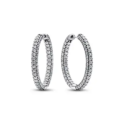 Aretes de Aro Fila de Pavé de Pandora Timeless